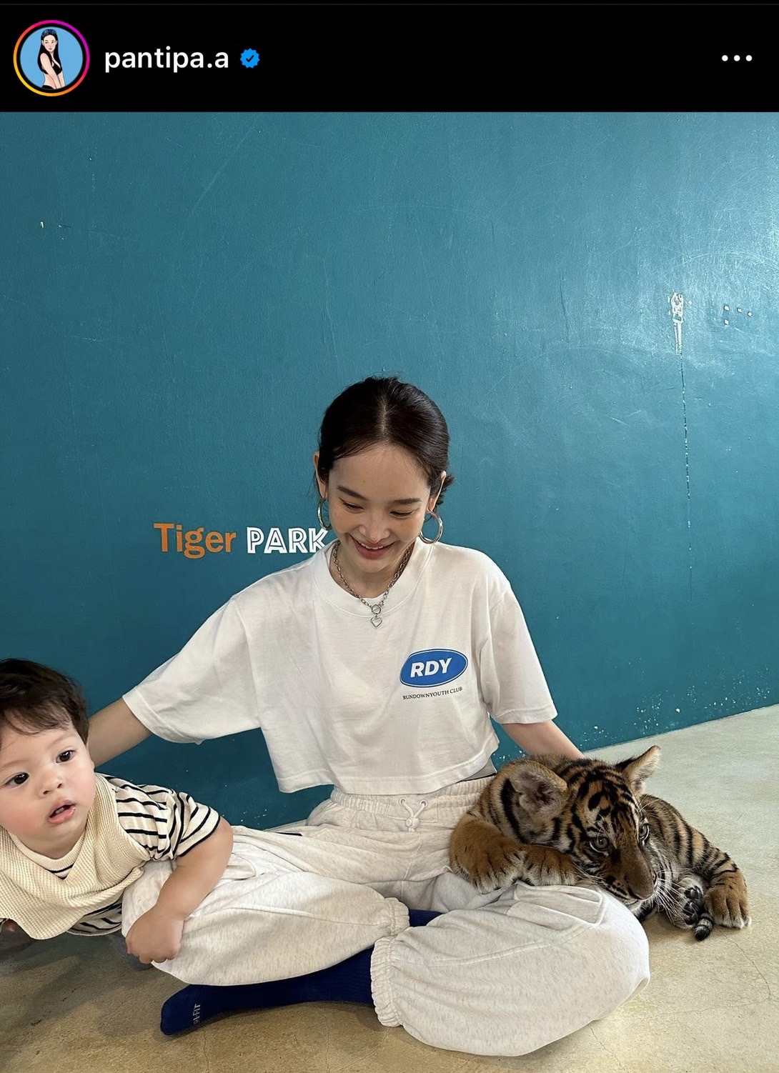  ปุ้มปุ้ย อวดโมเมนต์สุดน่ารัก น้องไซอัลบลู ทำพีคจัด เจอเสือครั้งแรก! 