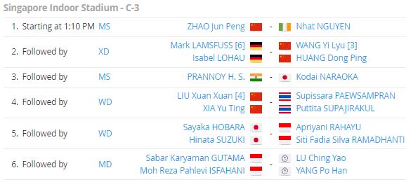 โปรแกรมถ่ายทอดสดแบดมินตัน 'สิงคโปร์โอเพ่น2022' รอบก่อนรองชนะเลิศ (15ก.ค.65)