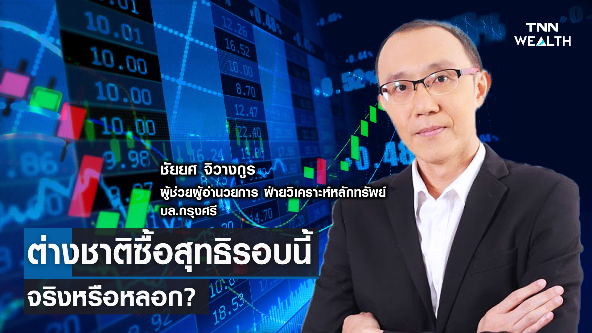 ต่างชาติซื้อสุทธิรอบนี้ จริงหรือหลอก? คุณชัยยศ จิวางกูร I TNN WEALTH LIVE 30 ส.ค.66