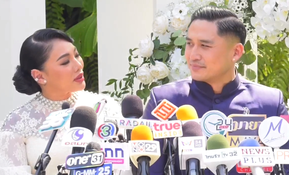 ชื่นมื่น ดา เอ็นโดรฟิน ควง เดนนิส เข้าพิธีแต่งงานแบบไทย-ยกน้ำชา แพลนมีลูกเลย