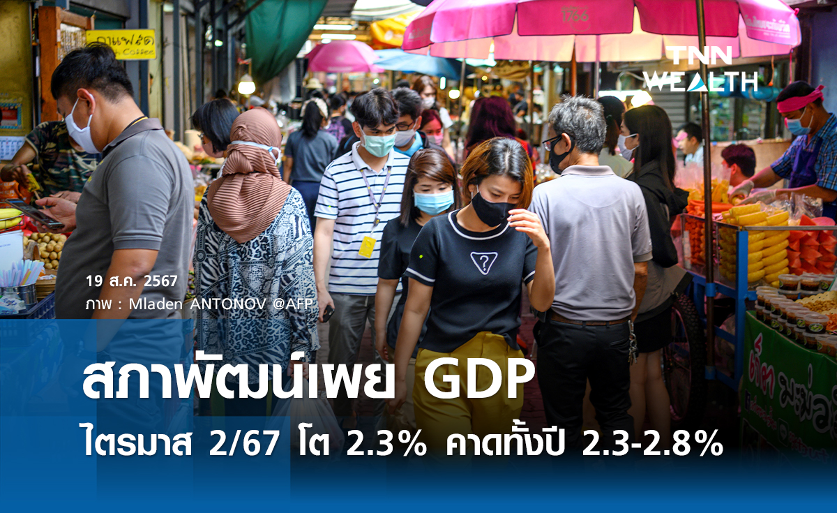 สภาพัฒน์เผย GDP ไตรมาส 2/67 โต 2.3%