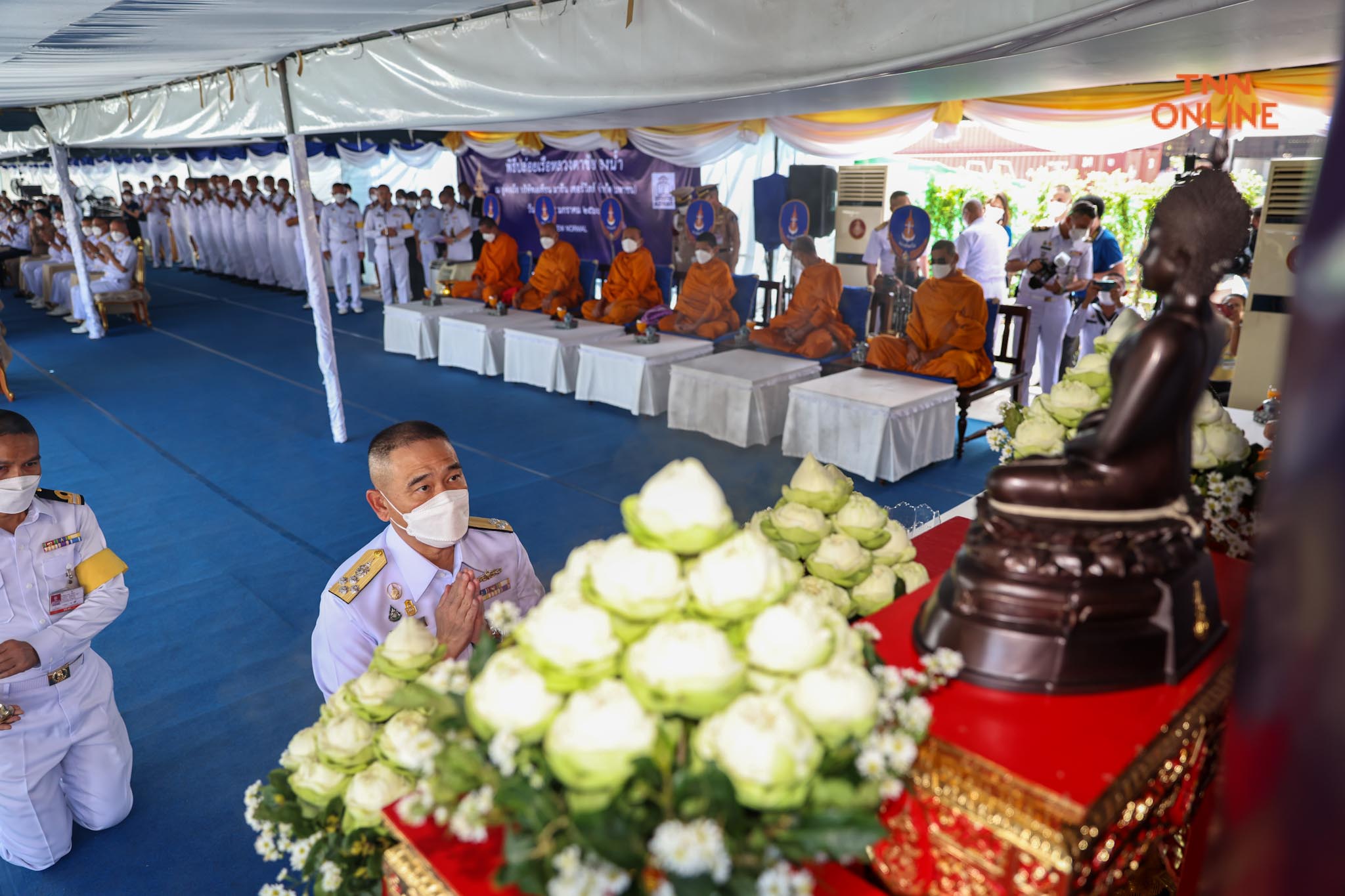 ผบ.ทร.และภริยา ร่วมพิธี ปล่อยเรือหลวงตาชัยลงน้ำ