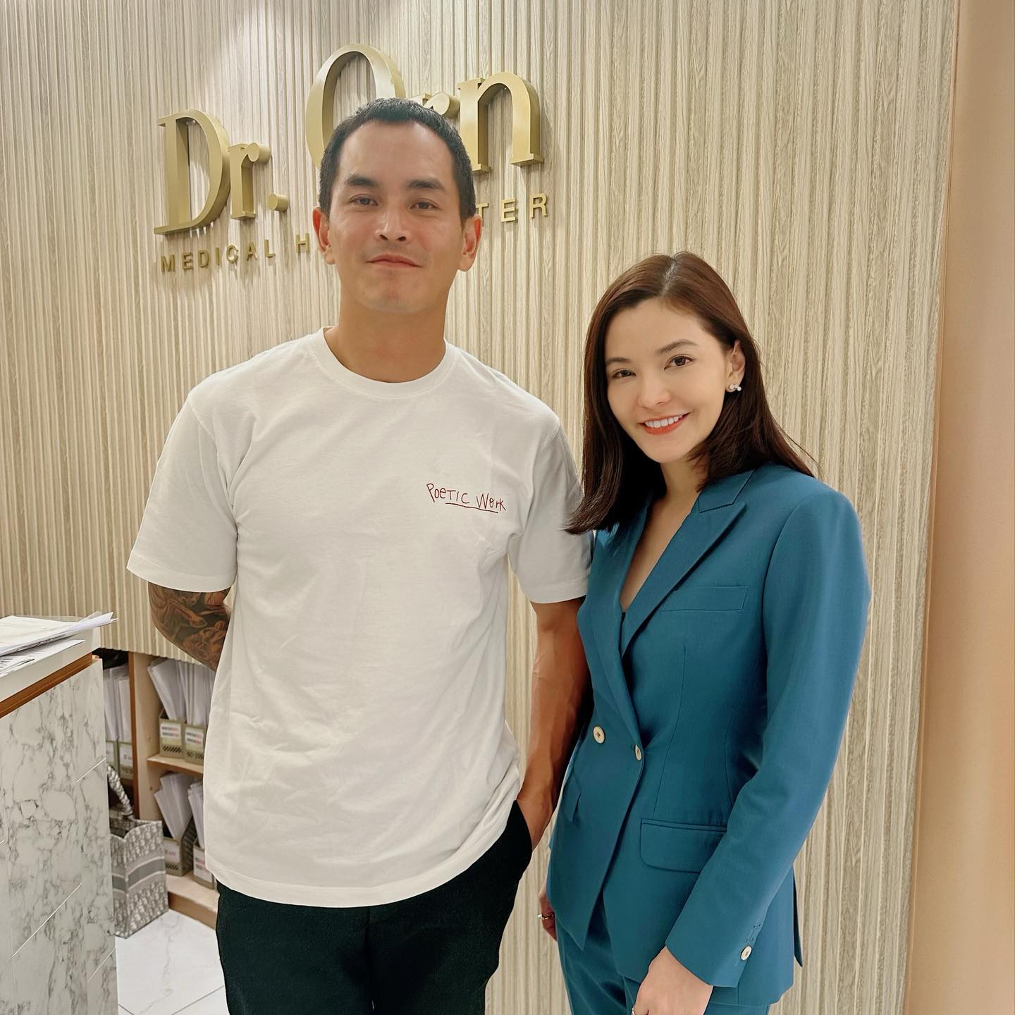 จับโป๊ะ! สงกรานต์ ควง มายด์ พบคุณหมอเสริมความสวยหล่อ ด้วยกัน