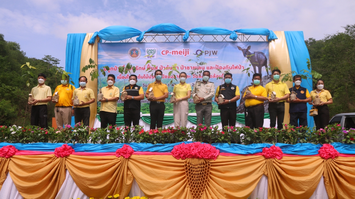 กรมอุทยานแห่งชาติฯ ผนึกกำลัง ซีพี-เมจิ ปลูกป่าเขาวงจันแดง จ.ลพบุรี