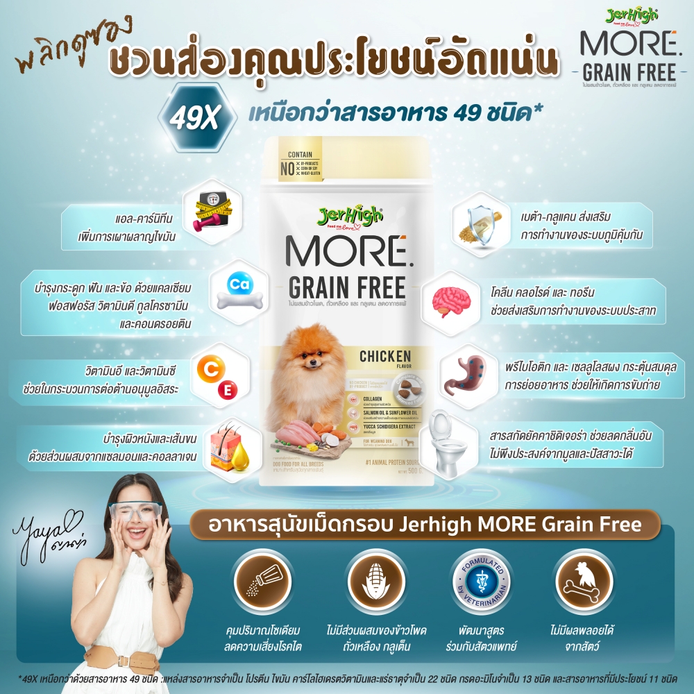 ครั้งแรก!! Jerhigh เปิดตัวอาหารสุนัขเม็ดกรอบ สูตร Grain-Free