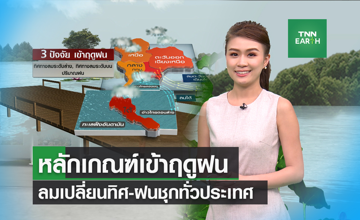 เกณฑ์เข้าฤดูฝน ลมเปลี่ยนทิศ-ฝนชุกทั่วไทย
