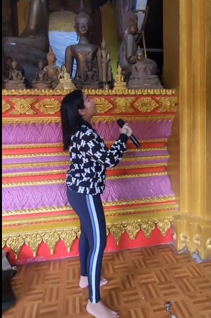 ขอเจ้าอาวาสแล้ว ตั๊ก ศิริพร ทำทุกอย่างถูกต้องก่อนร้องเพลงแก้บน