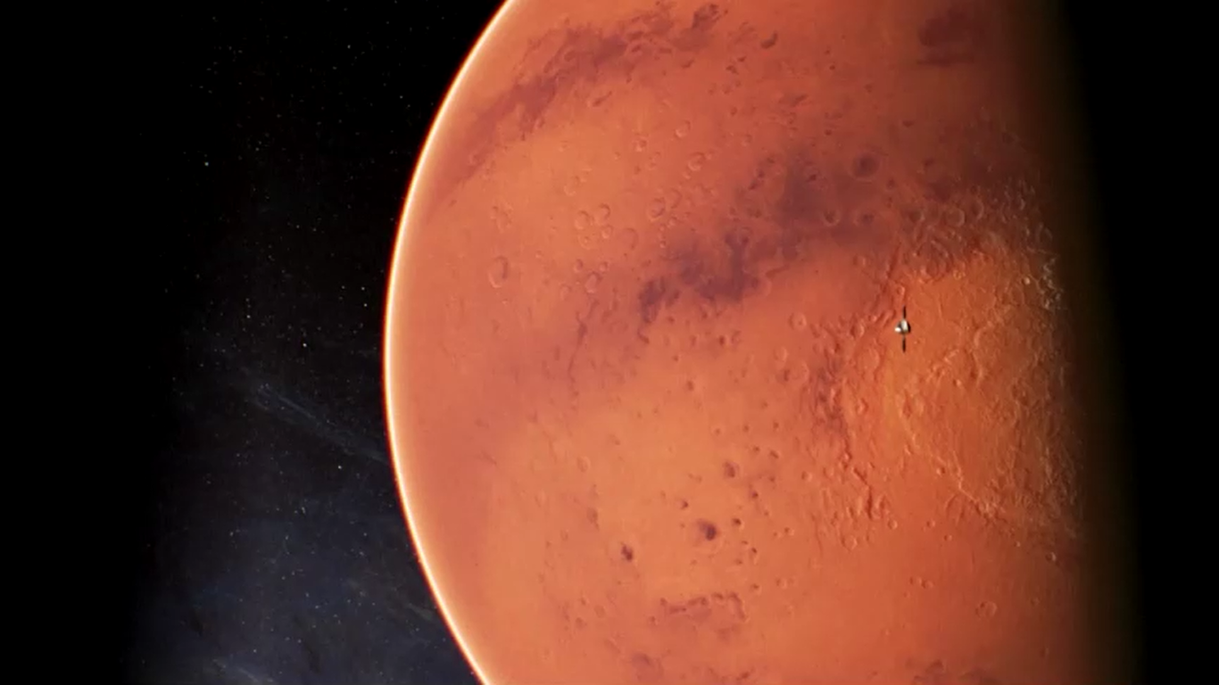 จีนเผยภาพถ่าย ดาวอังคาร ชุดใหม่ฝีมือยานสำรวจอวกาศ เทียนเวิ่น-1 จีนเผยภาพถ่าย ดาวอังคาร ชุดใหม่ฝีมือยานสำรวจอวกาศ เทียนเวิ่น-1