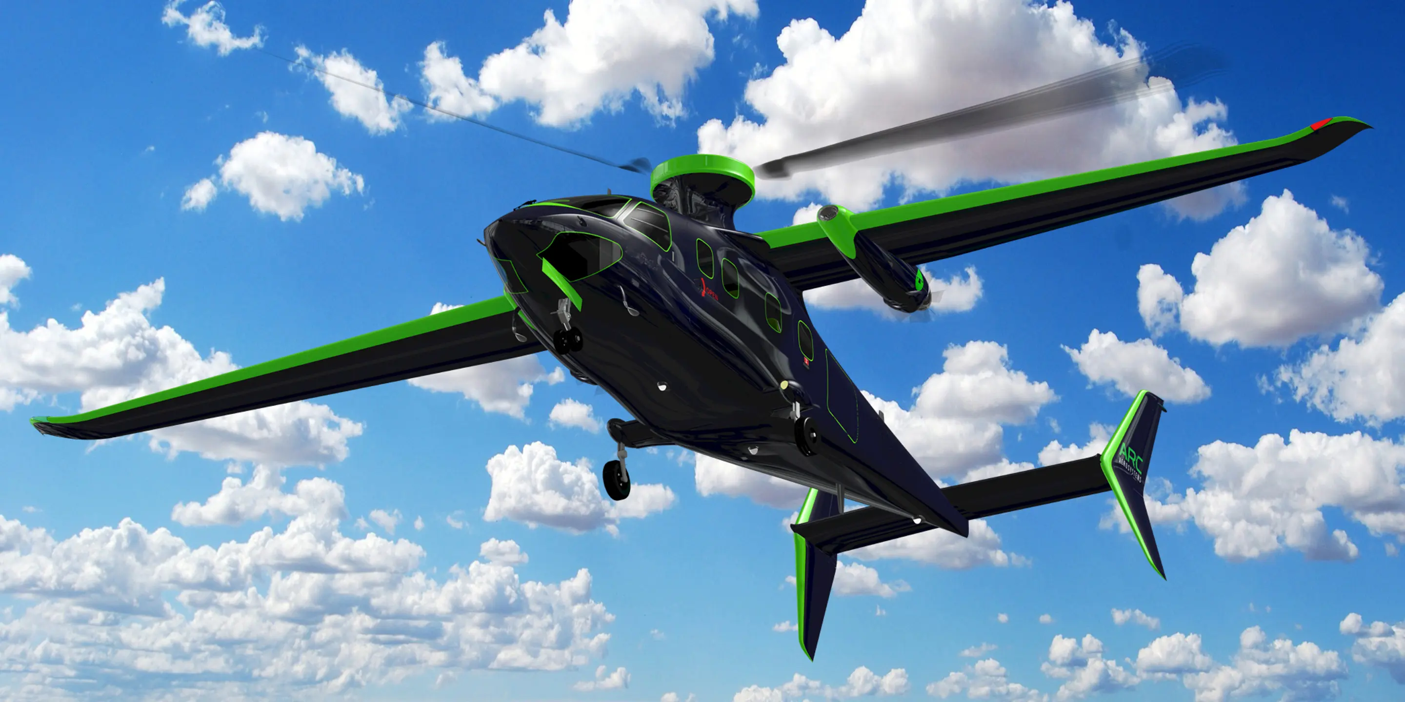 ARC เปิดตัวเครื่องบินแบบ VTOL ลูกผสมเครื่องบิน เฮลิคอปเตอร์ และไจโรเพลน