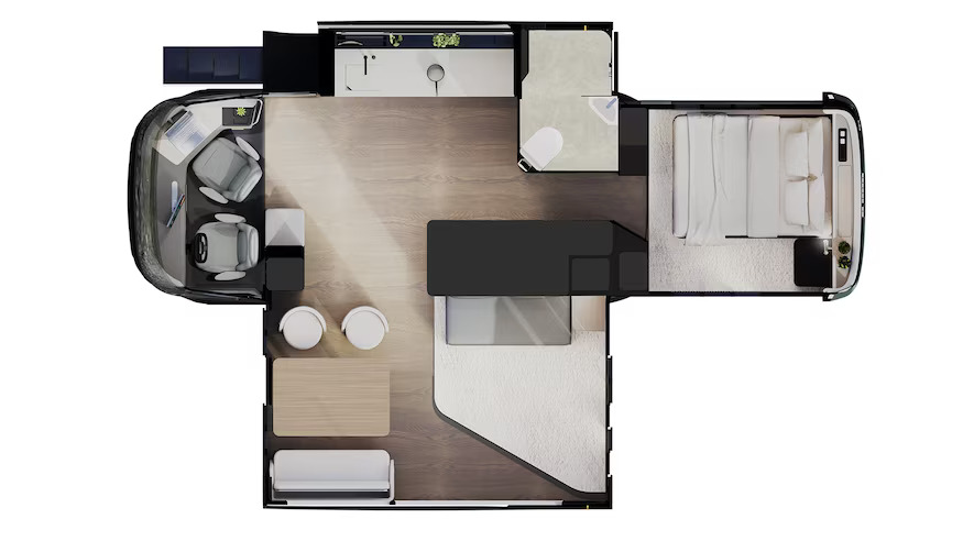 รถบ้านไฟฟ้าสุดล้ำ eTH แปลงร่างเพิ่มพื้นที่ใช้งานได้