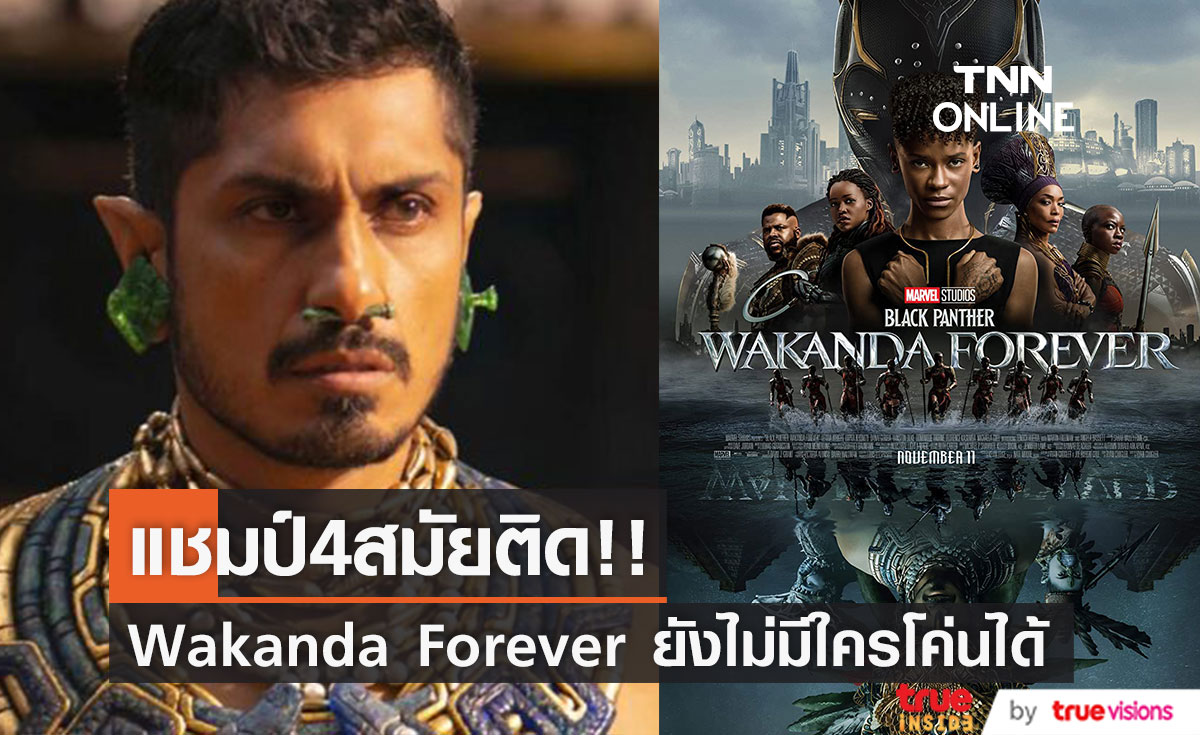 แชมป์4สมัยติด!! 'Wakanda Forever' ทำเงินทั่วโลกเกิน 25,000 ล้านบาทแล้ว