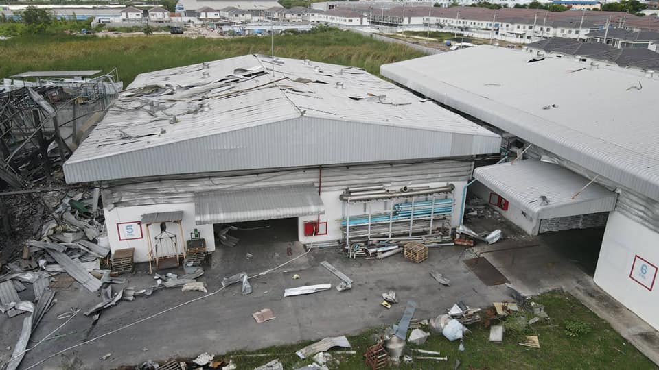 เปิดภาพจากโดรน อ.อ๊อด หลังเหตุการณ์ไฟไหม้โรงงานกิ่งแก้ว