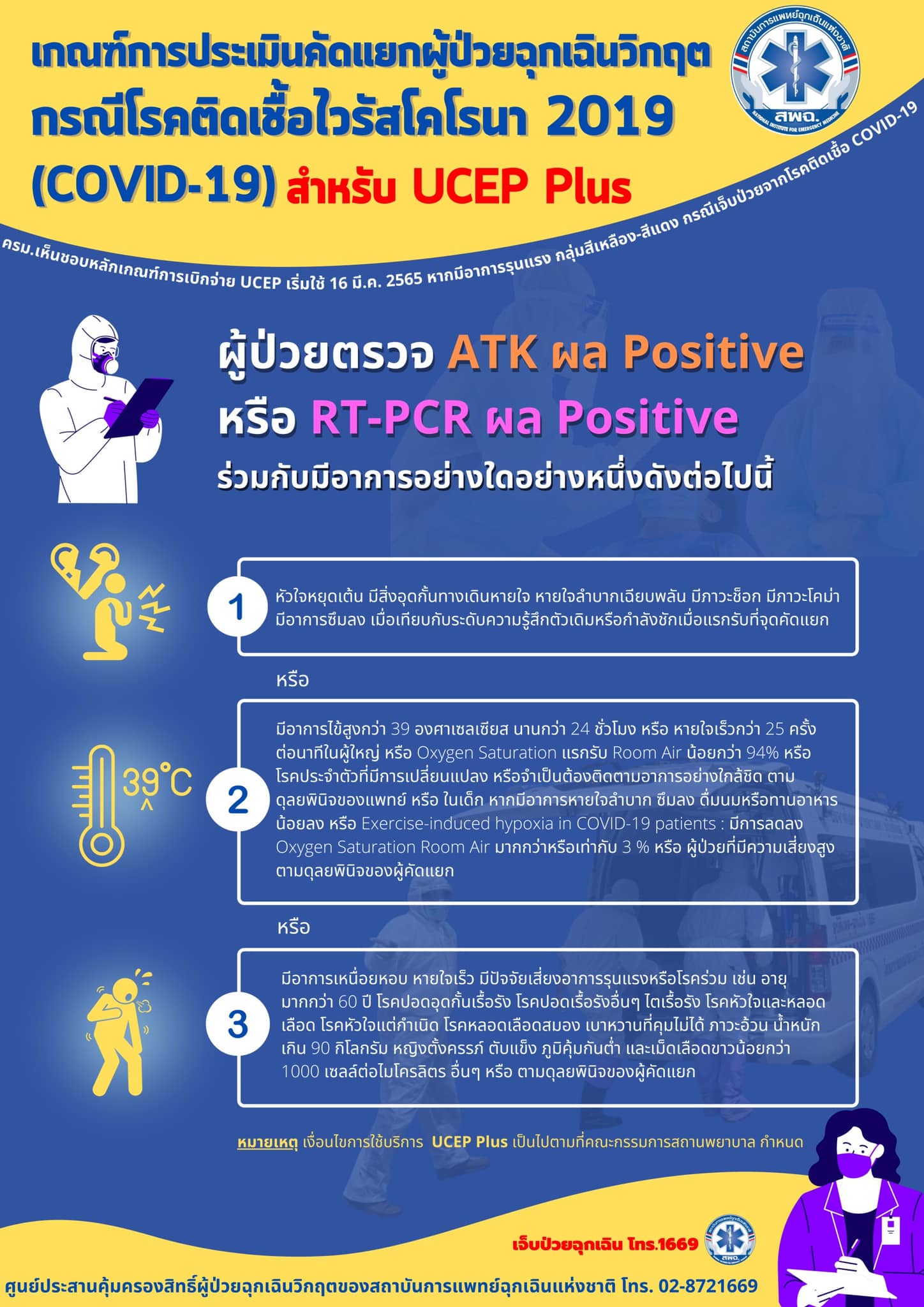 UCEP Covid Plus ผู้ป่วยสีเหลือง-แดง รักษาได้ทุกที่ สีเขียวรักษาตามสิทธิ UCEP Covid Plus ผู้ป่วยสีเหลือง-แดง รักษาได้ทุกที่ สีเขียวรักษาตามสิทธิ