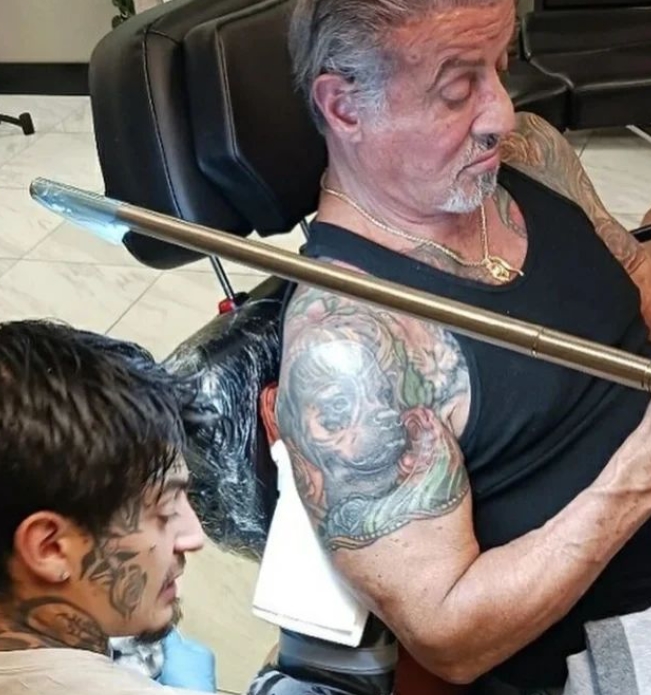 ลือ “Sylvester Stallone” สักทับหน้าภรรยาแค่ทำคอนเทนท์
