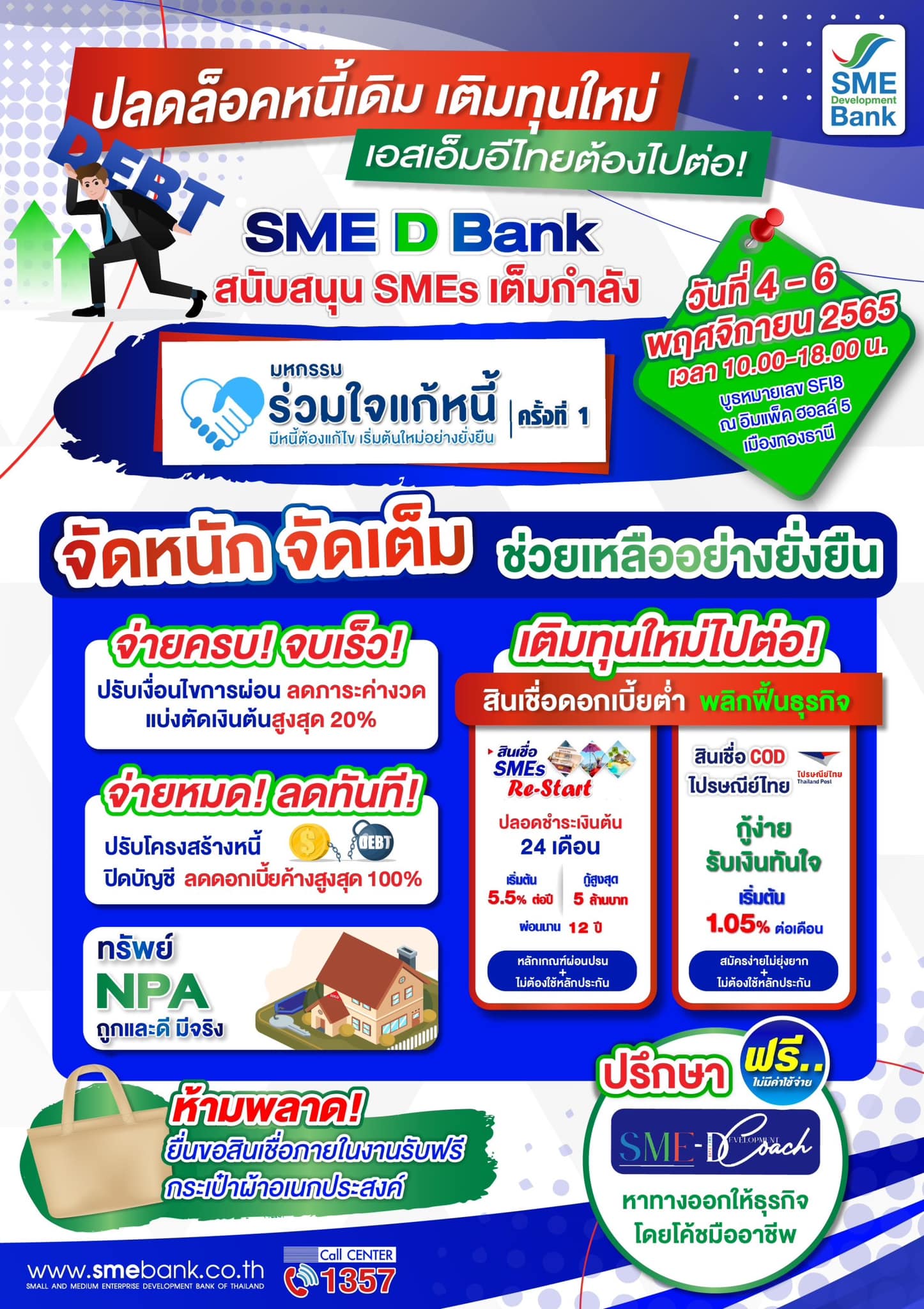 มหกรรมร่วมใจแก้หนี้ รวมมาตรการจากแบงก์ ทั้งสินเชื่อบุคคล-สินเชื่อบ้าน-บัตรเครดิต