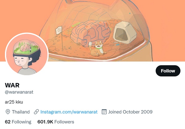 “วอร์ วนรัตน์” ฮอตไม่หยุด ยอดฟอลโลว์ทวิตเตอร์ทะลุ 6 แสน (มีคลิป)