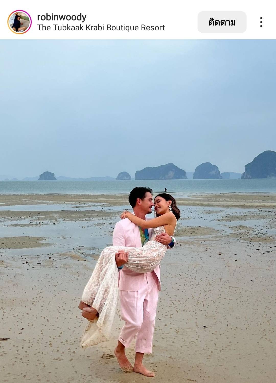 ชุดเจ้าสาวแซ่บมาก อนันดา-ณัฐ ณิชชา ฉลองวิวาห์ริมทะเลกระบี่