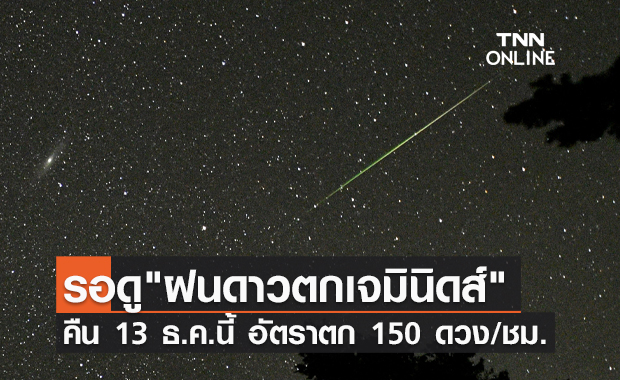 รอชม! "ฝนดาวตกเจมินิดส์" พระเอกแห่งปรากฏการณ์ท้องฟ้าฤดูหนาว 13 ธ.ค.นี้