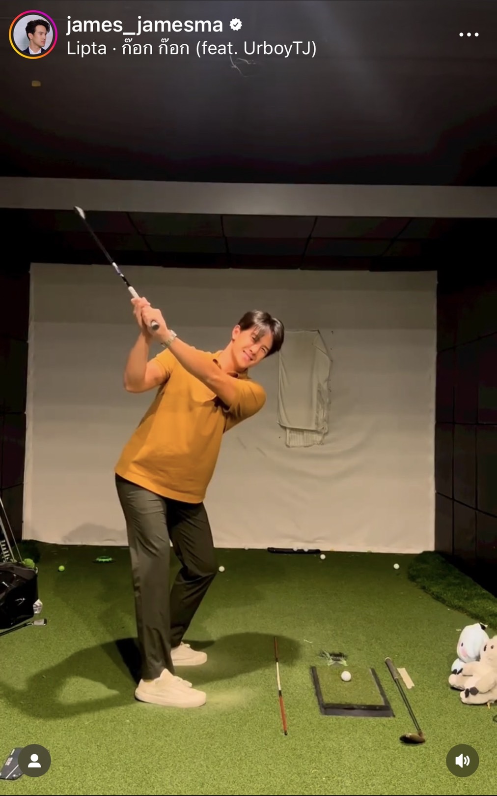 เจมส์ จิ ชมเปาะ เจมส์ มาร์ สอนตีกอล์ฟอย่างเทพ!!