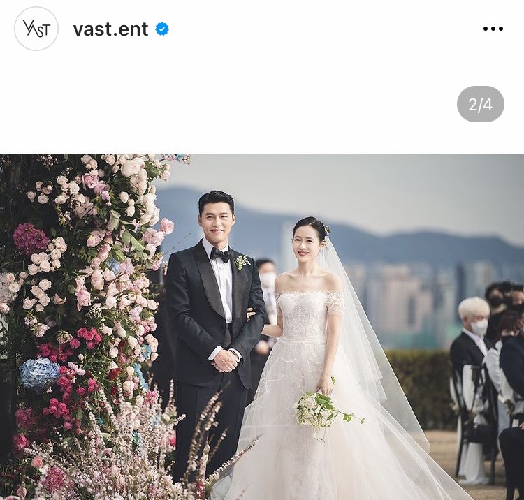 ครบรอบ 1 ปี!! 'ซนเยจิน' โพสต์ช็อตอันซีนวันวิวาห์หวานกับ 'ฮยอนบิน'