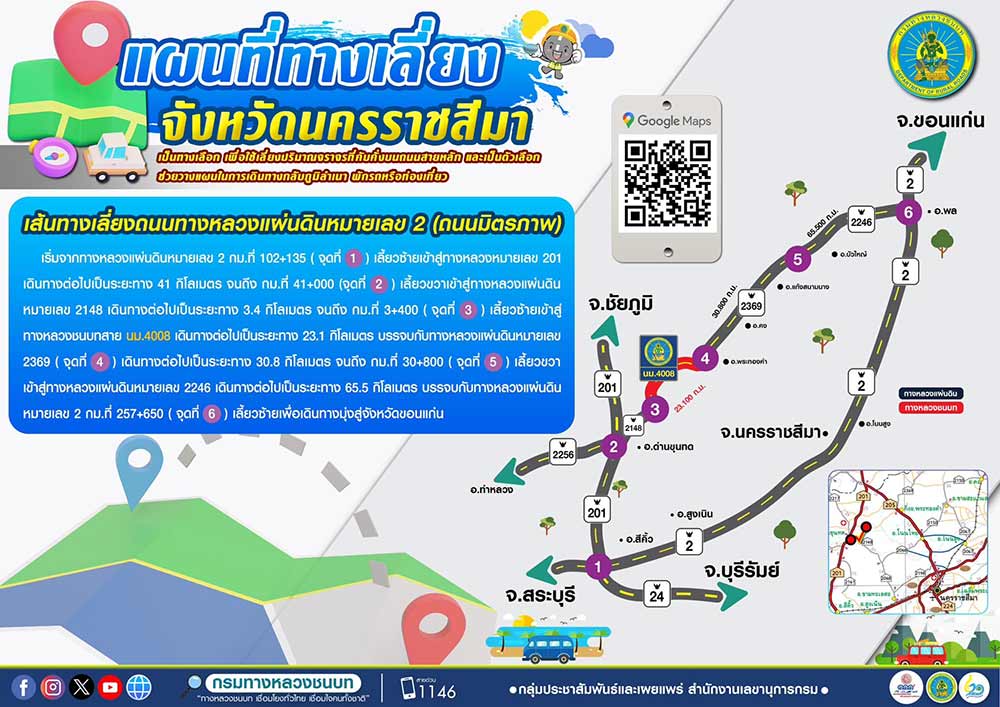 เช็กที่นี่ แนะ 7 เส้นทางเลี่ยงรถติดบนถนนสายหลักเดินทางช่วงเทศกาลสงกรานต์ 2567