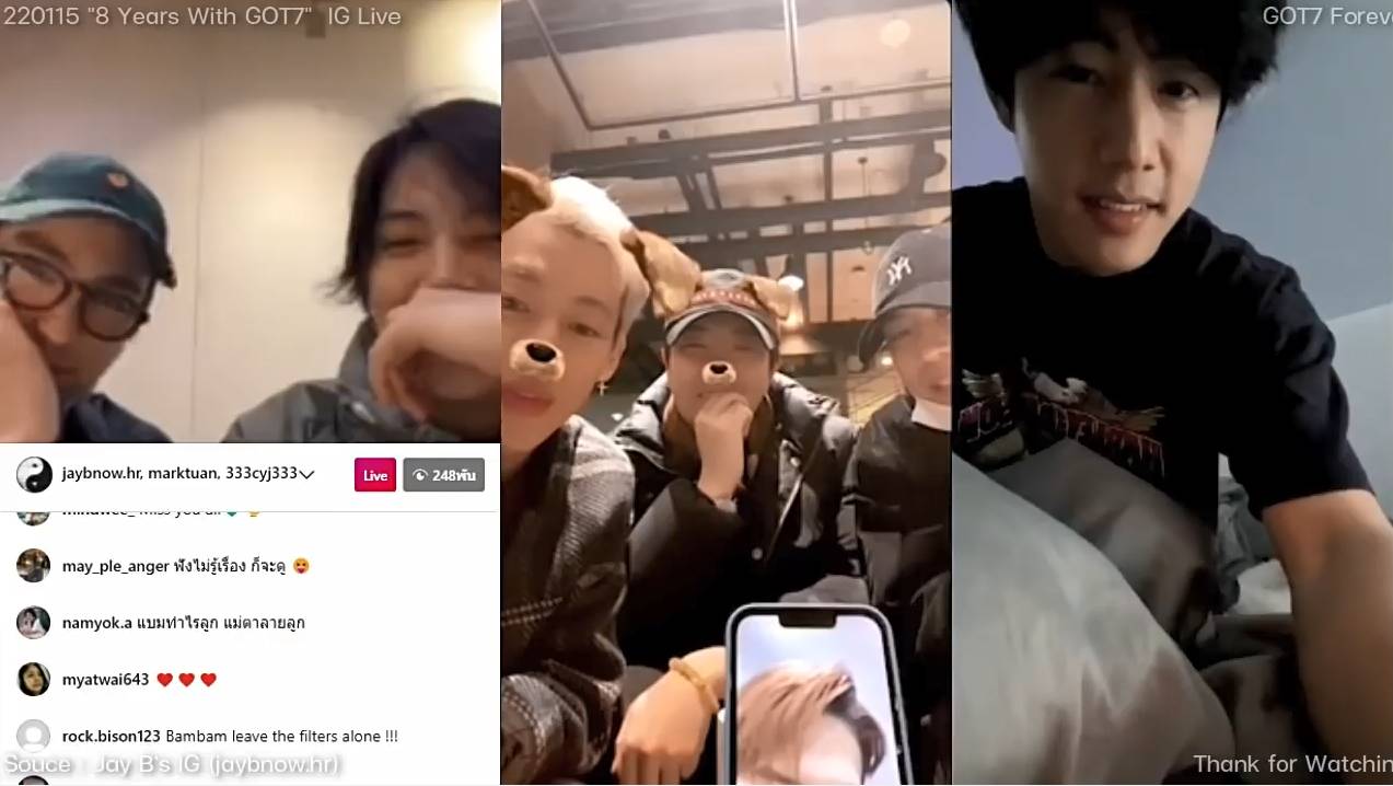 สมาชิกวง GOT7 ทั้ง 7 คนรวมตัวกันพูดคุยผ่าน IG Live ฉลองเดบิวต์ครบรอบ 8 ปี (มีคลิป) สมาชิกวง GOT7 ทั้ง 7 คนรวมตัวกันพูดคุยผ่าน IG Live ฉลองเดบิวต์ครบรอบ 8 ปี (มีคลิป)