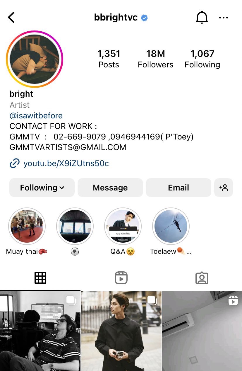 ปังแบบฉุดไม่อยู่! ไบรท์ วชิรวิชญ์ มีผู้ติดตามในไอจีทะลุ 18 ล้าน สูงเป็นอันดับ 1 ในไทย ปังแบบฉุดไม่อยู่! ไบรท์ วชิรวิชญ์ มีผู้ติดตามในไอจีทะลุ 18 ล้าน สูงเป็นอันดับ 1 ในไทย