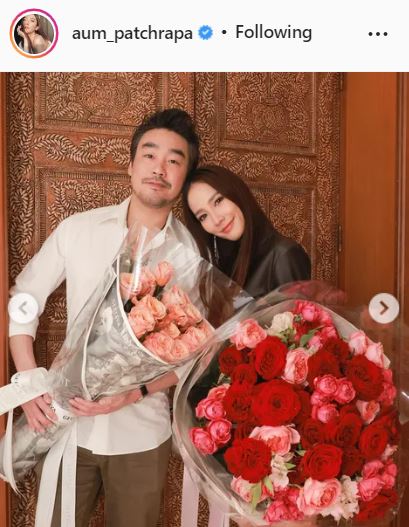 เอ๊ะยังไง!? อั้ม พัชราภา โพสต์ภาพหวานคู่ ไฮโซพก แต่แฟนๆ แห่โฟกัสแหวนเพชรที่นิ้ว