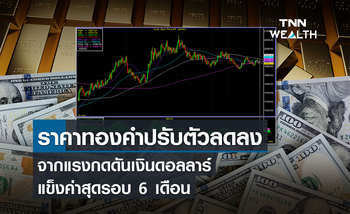 ราคาทองคำถูกแรงเทขายอย่างหนักลดลงต่ำสุดในรอบกว่า  6 เดือน     