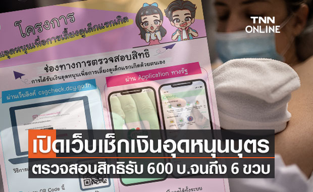 เปิดเว็บไซต์ ‘ตรวจสอบสิทธิเงินอุดหนุนบุตร’  รับเงิน 600 บาท เช็กเลยที่นี่ 