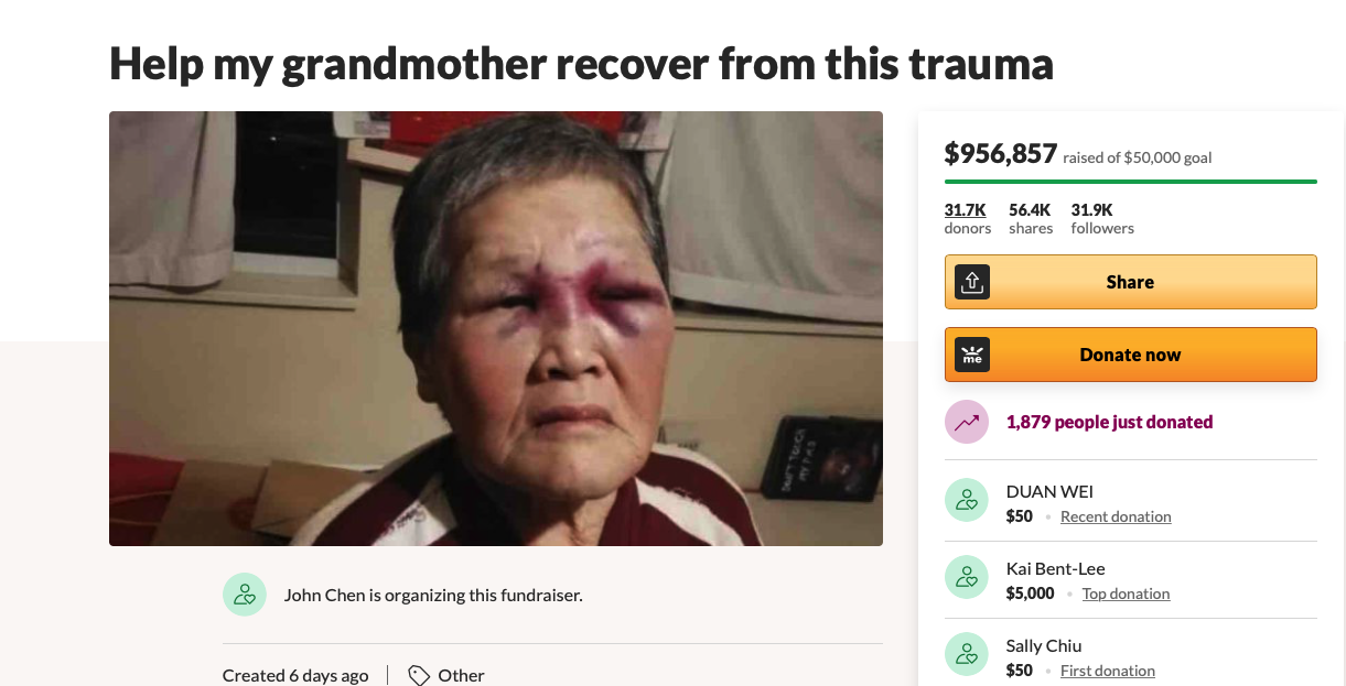 อาม่ามอบเงินได้รับบริจาคเกือบ 1 ล้านดอลล์ ใช้ชุมชนชาวเอเชียต่อสู้ปัญหาเหยียดผิว อาม่ามอบเงินได้รับบริจาคเกือบ 1 ล้านดอลล์ ใช้ชุมชนชาวเอเชียต่อสู้ปัญหาเหยียดผิว