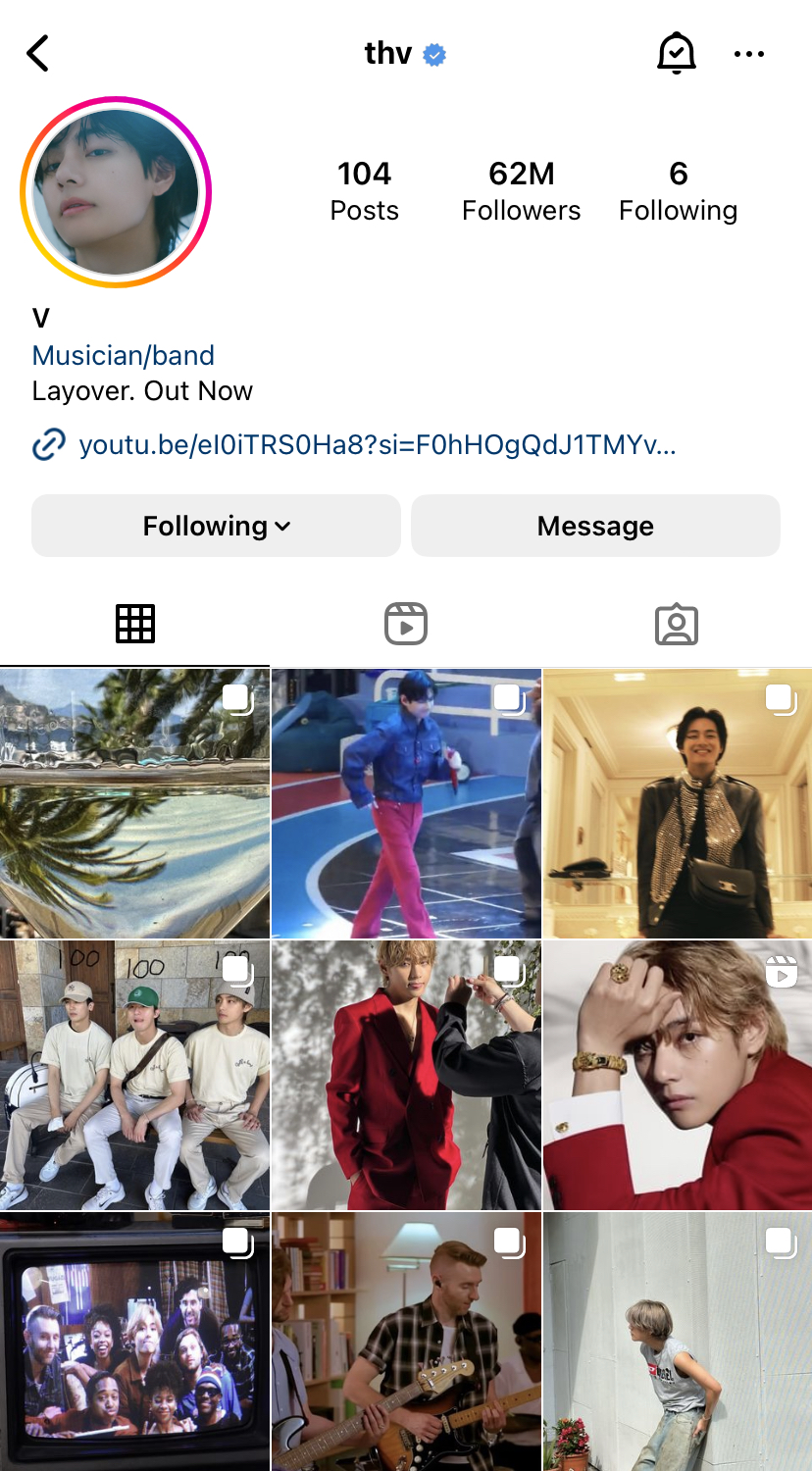 ศิลปิน K-pop ที่มียอดฟอล IG มากที่สุด