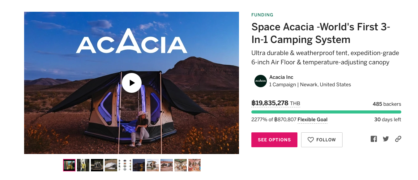 Space Acacia เต็นท์ 3 ใน 1 ครบจบทุกฟังก์ชัน !! Space Acacia เต็นท์ 3 ใน 1 ครบจบทุกฟังก์ชัน !!