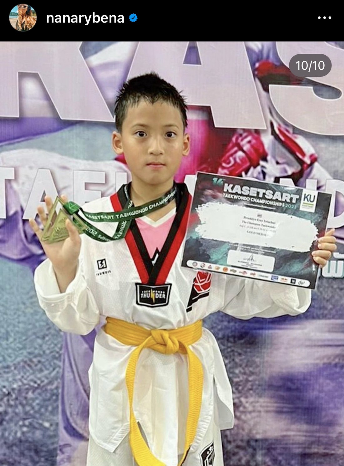 นานา เล่าเรื่องนักสู้ตัวน้อยวัย 10 ปี บรู๊คลิน ลูกชายคว้าเหรียญทองเทควันโด้ นานา เล่าเรื่องนักสู้ตัวน้อยวัย 10 ปี บรู๊คลิน ลูกชายคว้าเหรียญทองเทควันโด้