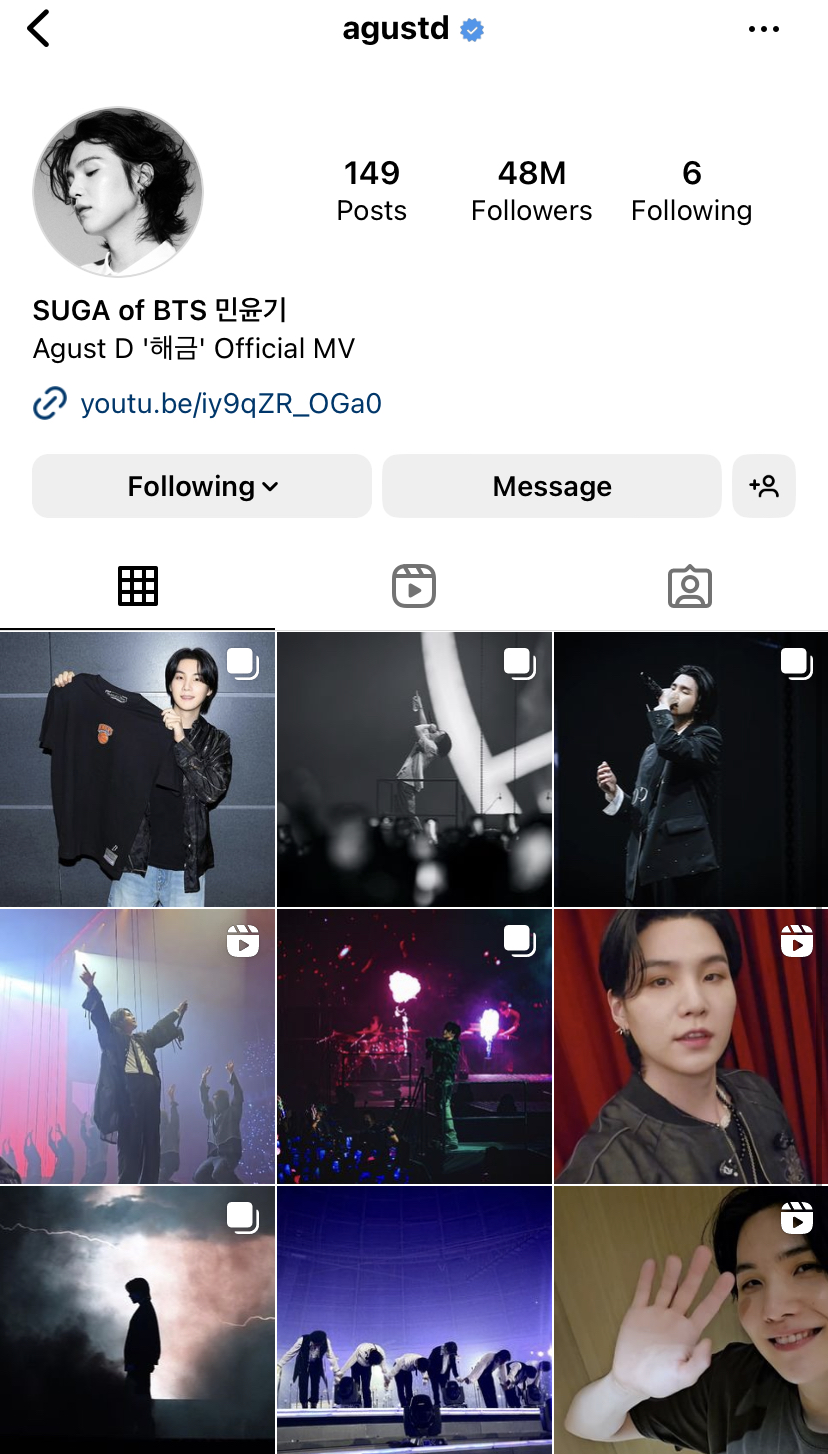 ศิลปิน K-pop ที่มียอดฟอล IG มากที่สุด