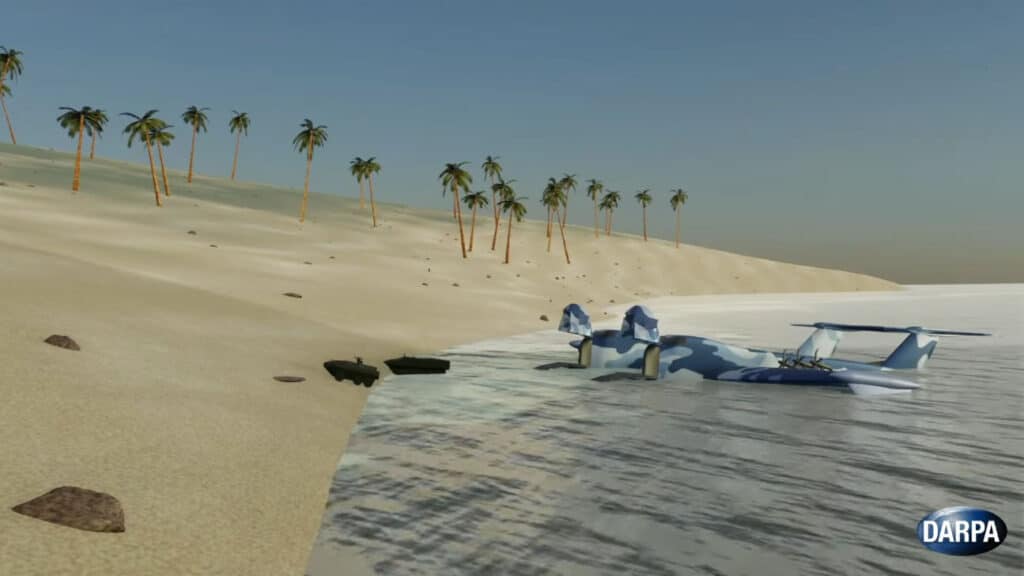 DARPA เผยโฉมการออกแบบเครื่องบินทะเลบรรทุกของหนัก