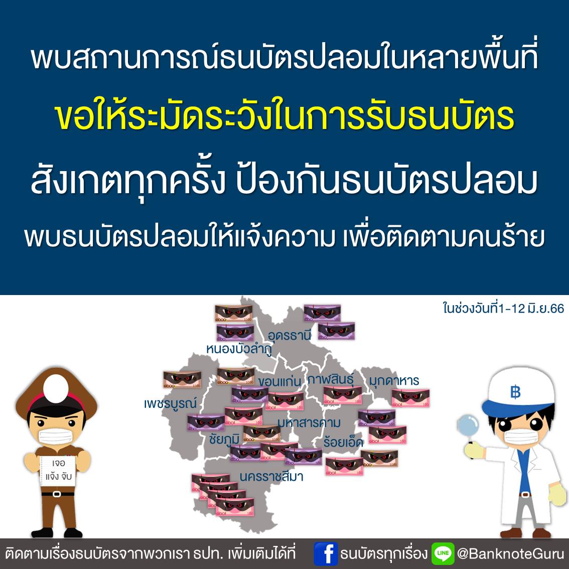 เปิด 10 จังหวัด 'แบงก์ปลอมระบาด' แนะวิธีดู-สังเกตแบบไหนของจริง? เปิด 10 จังหวัด 'แบงก์ปลอมระบาด' แนะวิธีดู-สังเกตแบบไหนของจริง?