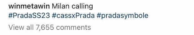ลัดฟ้าสู่มิลาน!! ‘วิน เมธวิน’ จ่อร่วมชมโชว์ Prada งานเดียวกับ ‘แจฮยอน NCT’ (มีคลิป) ลัดฟ้าสู่มิลาน!! ‘วิน เมธวิน’ จ่อร่วมชมโชว์ Prada งานเดียวกับ ‘แจฮยอน NCT’ (มีคลิป)