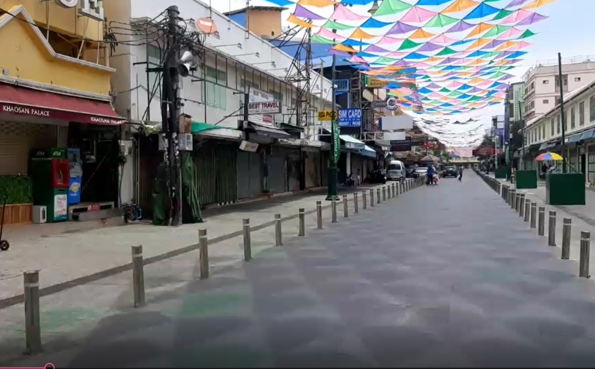 สงกรานต์ 2564 ถนนข้าวสาร เงียบเหงา ไร้เงาผู้คน สงกรานต์ 2564 ถนนข้าวสาร เงียบเหงา ไร้เงาผู้คน