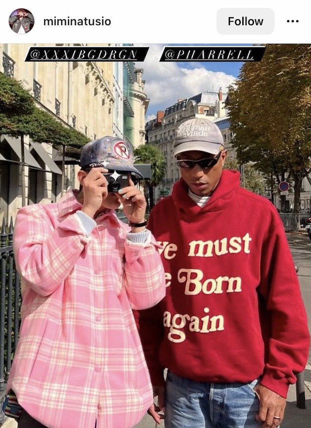 ‘G-Dragon’ หวานมาก!! กระทบไหล่ Pharrell Williams ที่ปารีส