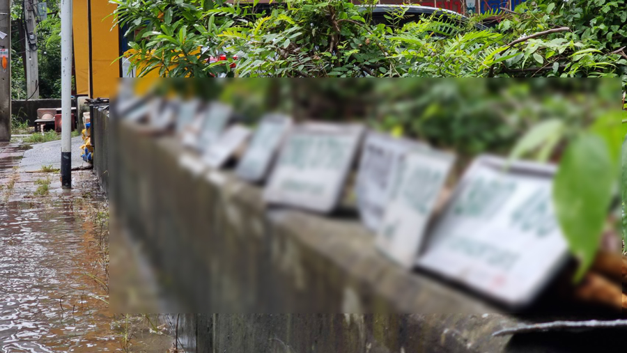 ของใครหายบ้าง? น้ำท่วมจุดกลับรถราชพฤกษ์ พบป้ายทะเบียนเพียบ