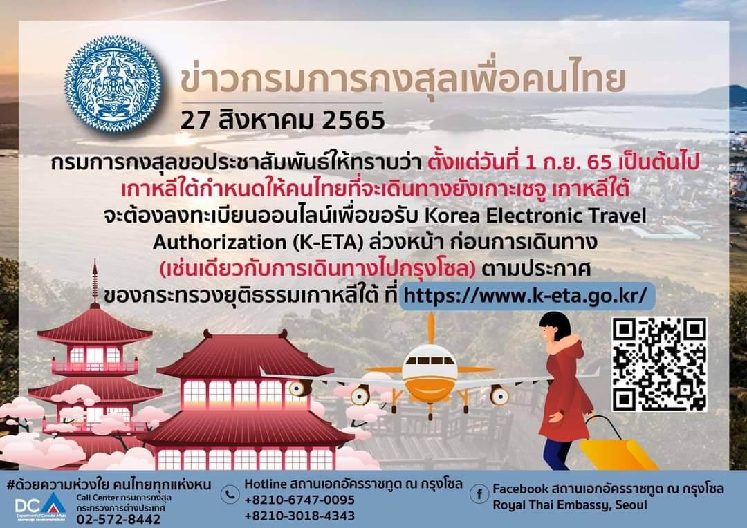 เกาหลีใต้เข้ม! 1 ก.ย.นี้ คนไทยเดินทางไปเกาะเชจู ต้องลงทะเบียน K-ETA ล่วงหน้า
