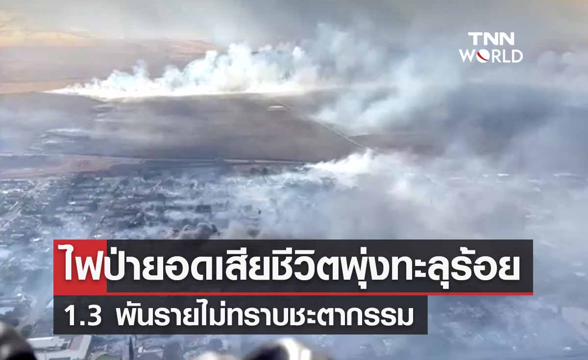 คืบหน้า “ไฟป่าฮาวาย” ยอดเสียชีวิตพุ่งทะลุร้อย 1.3 พันรายไม่ทราบชะตากรรม