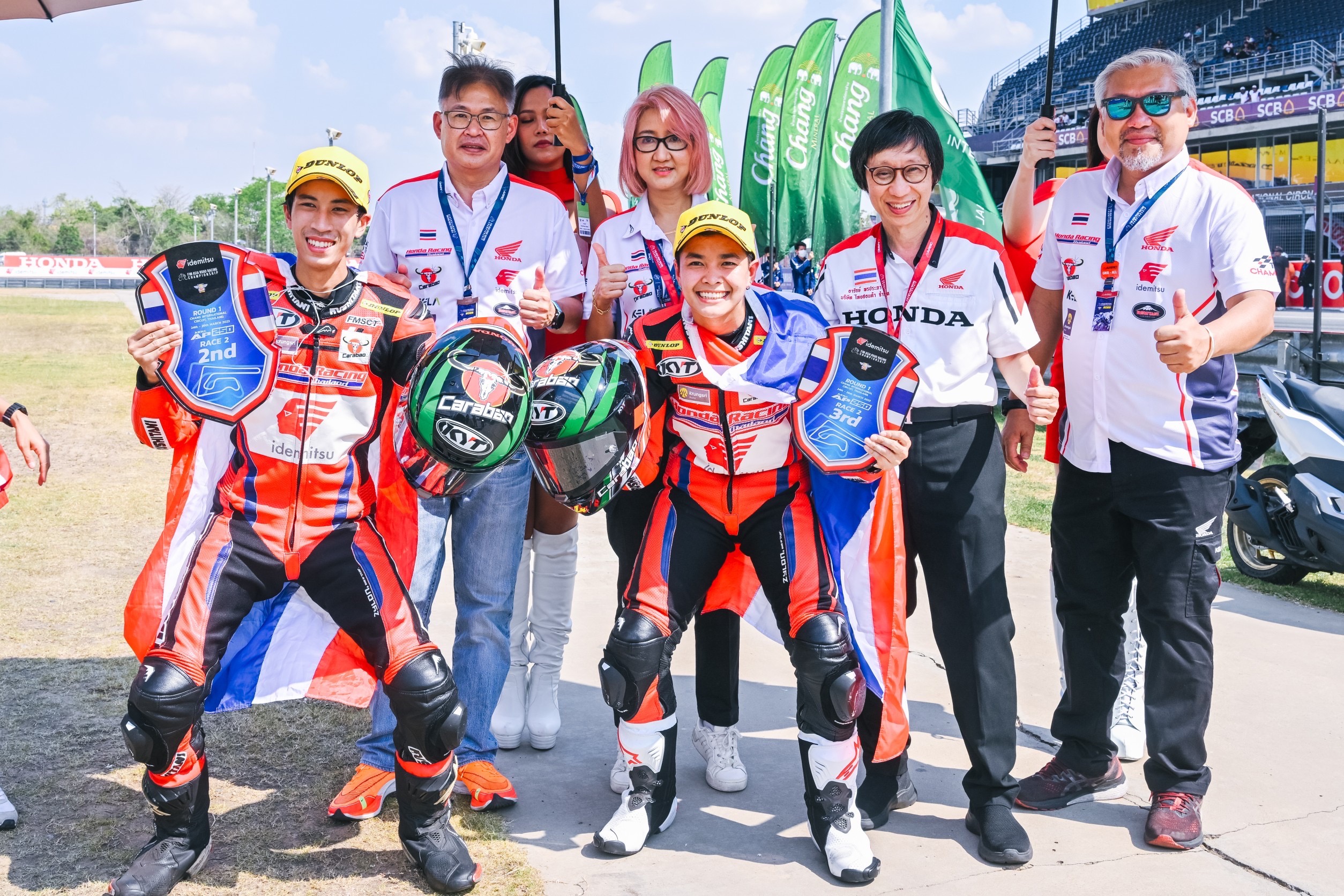 '3นัดบิดฮอนด้า' ผงาดขึ้นโพเดียมรถแข่ง 'เอเชียโร้ดเรซซิ่ง2023' ที่บุรีรัมย์