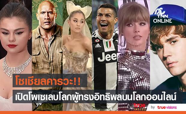 ทรงอิทธิพลบนโซเชียล!! เปิดโผ 10 เซเลบโลกยอดผู้ติดตามทางออนไลน์มากสุด