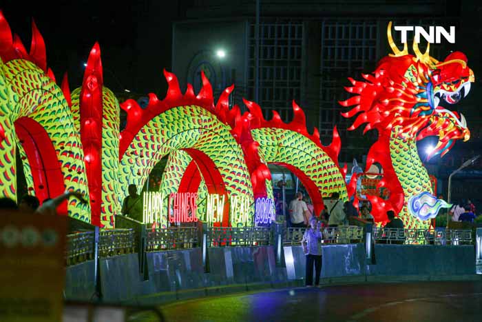 สว่างไสวบนถนนสายมังกร ชมไฟ ลอดอุโมงค์มังกรรับตรุษจีนเยาวราช