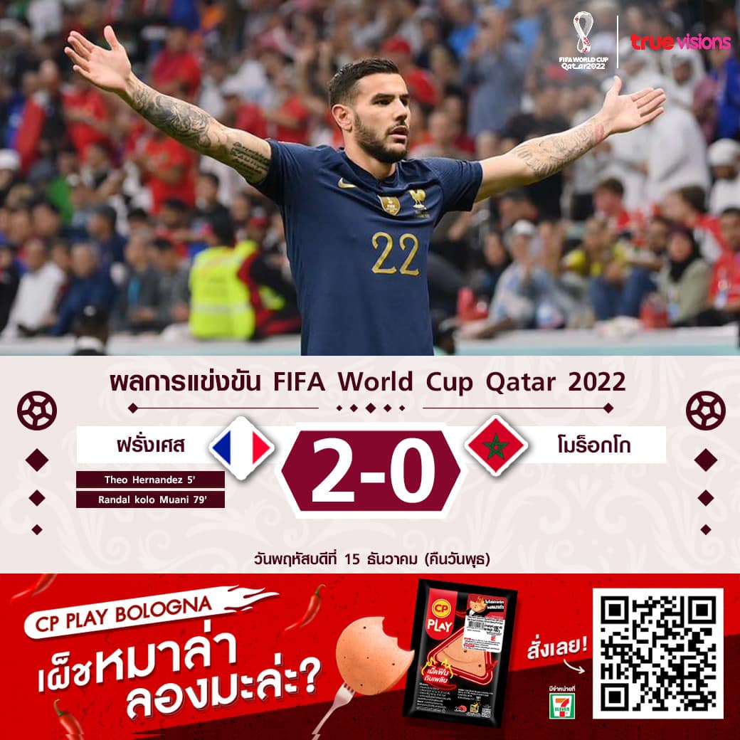 'เกรท วรินทร - เต๋า เศรษฐพงศ์' เฮลั่น!! ฝรั่งเศส ชนะ โมร็อกโก เข้ารอบชิงฟุตบอลโลก 'เกรท วรินทร - เต๋า เศรษฐพงศ์' เฮลั่น!! ฝรั่งเศส ชนะ โมร็อกโก เข้ารอบชิงฟุตบอลโลก