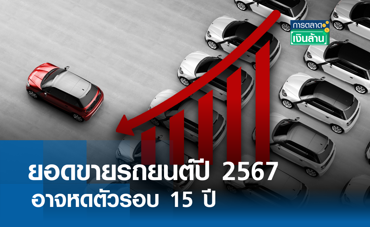 ยอดขายรถยนต์ปี 67 อาจหดตัวรอบ 15 ปี I การตลาดเงินล้าน