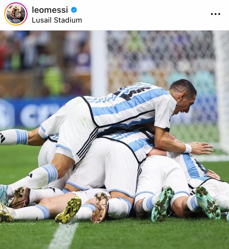 'เมสซี่' แชมป์โลกบนIG!! โพสต์ฉลองชัยฟุตบอลโลกทีมอาร์เจนฯ ยอดไลค์แซงภาพไข่ 'เมสซี่' แชมป์โลกบนIG!! โพสต์ฉลองชัยฟุตบอลโลกทีมอาร์เจนฯ ยอดไลค์แซงภาพไข่