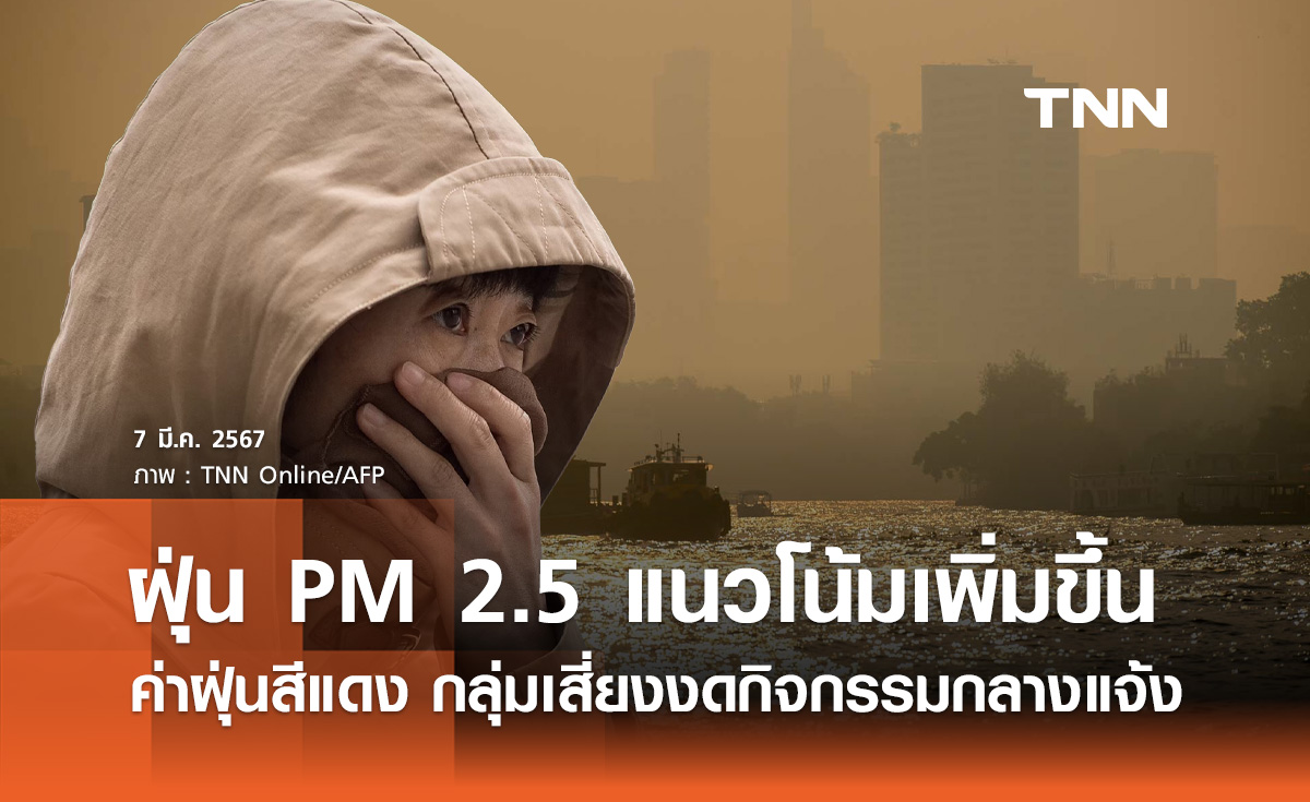 ฝุ่น PM 2.5 แนวโน้มเพิ่มขึ้น! สธ. ย้ำค่าฝุ่นสีแดง กลุ่มเสี่ยงงดกิจกรรมกลางแจ้ง